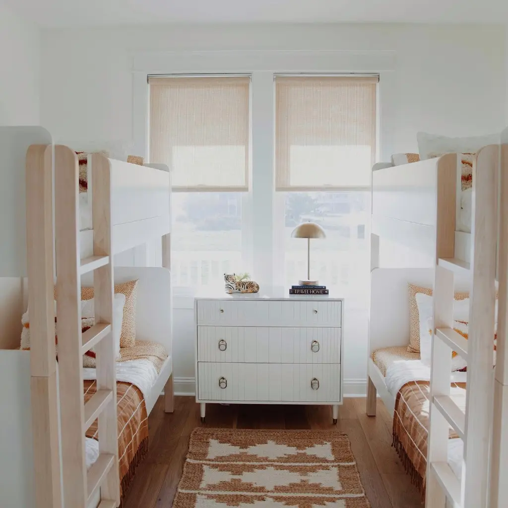 Babyletto TipToe Kids Bunk Bed - White & Washed Natural Wood 05.webp