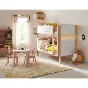 Babyletto TipToe Kids Bunk Bed - White & Washed Natural Wood 03.webp