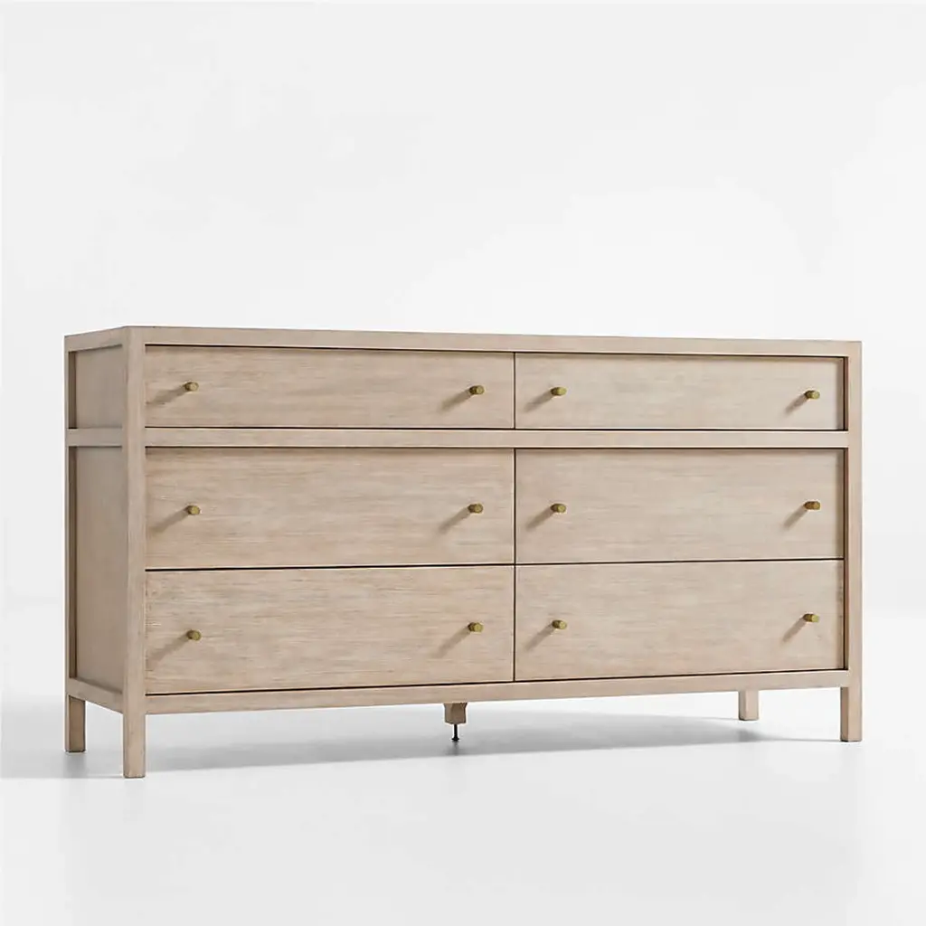 Keane Solid Wood 6-Drawer Dresser - Natural 03.webp