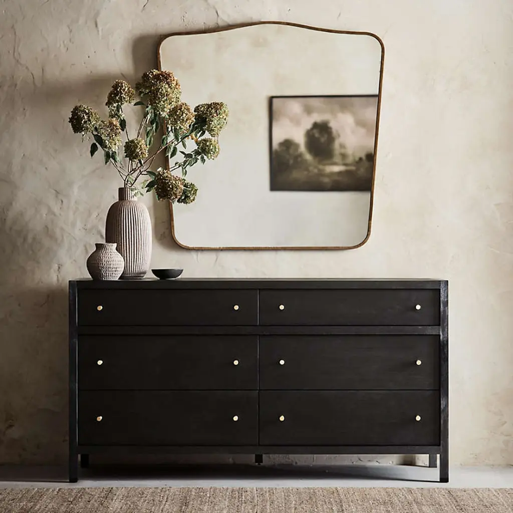 Keane Solid Wood 6-Drawer Dresser - Black 02.webp