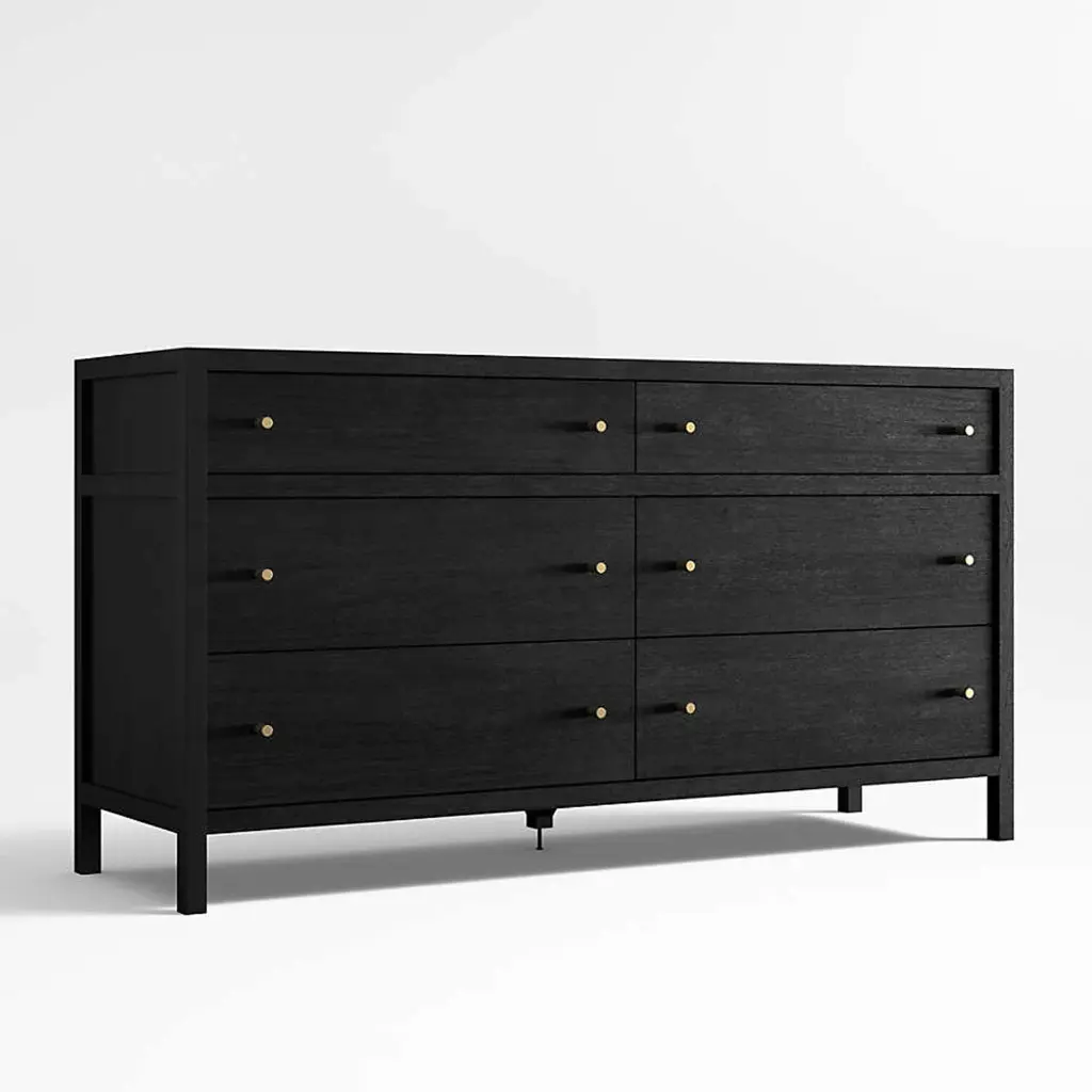 Keane  Solid Wood 6-Drawer Dresser - Black 03.webp