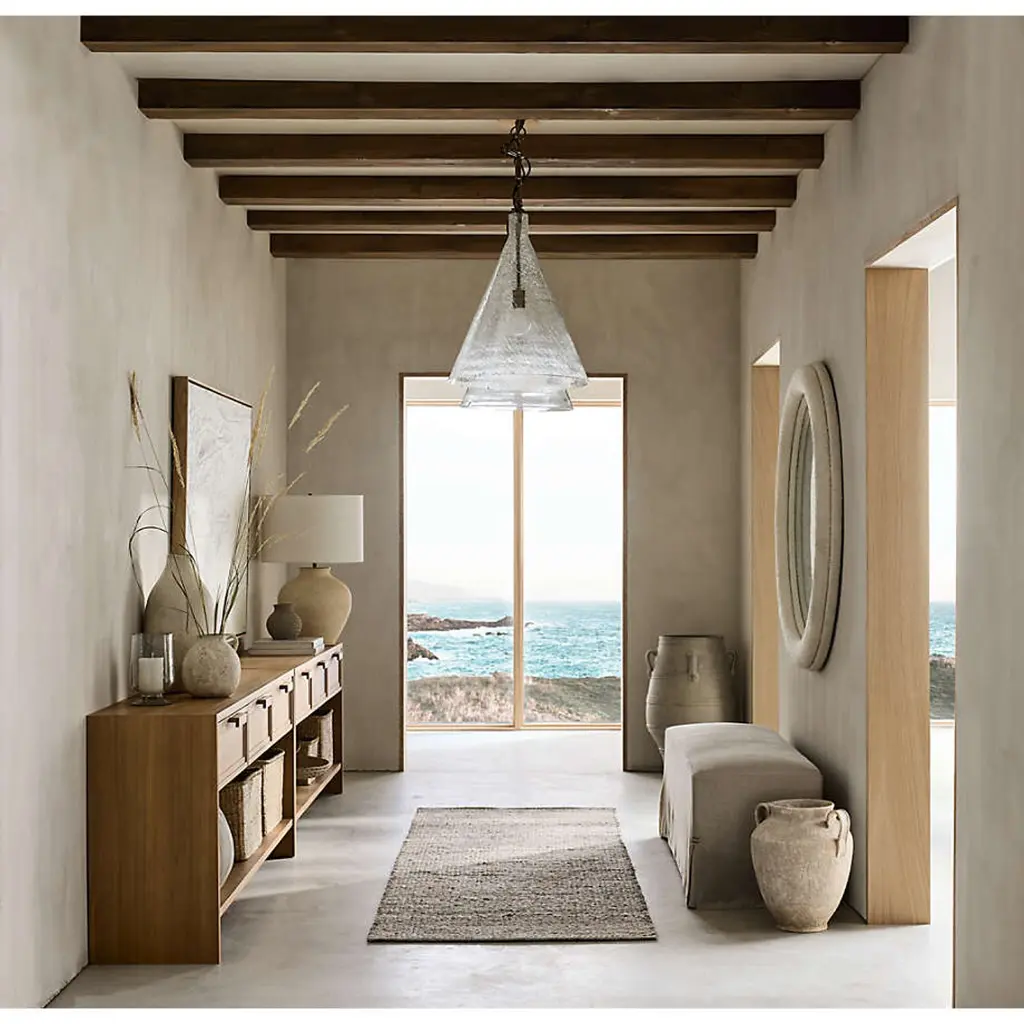 Calypso Rectangular Storage Console Table - Natural Wood 07.webp