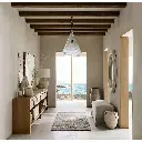 Calypso Rectangular Storage Console Table - Natural Wood 07.webp