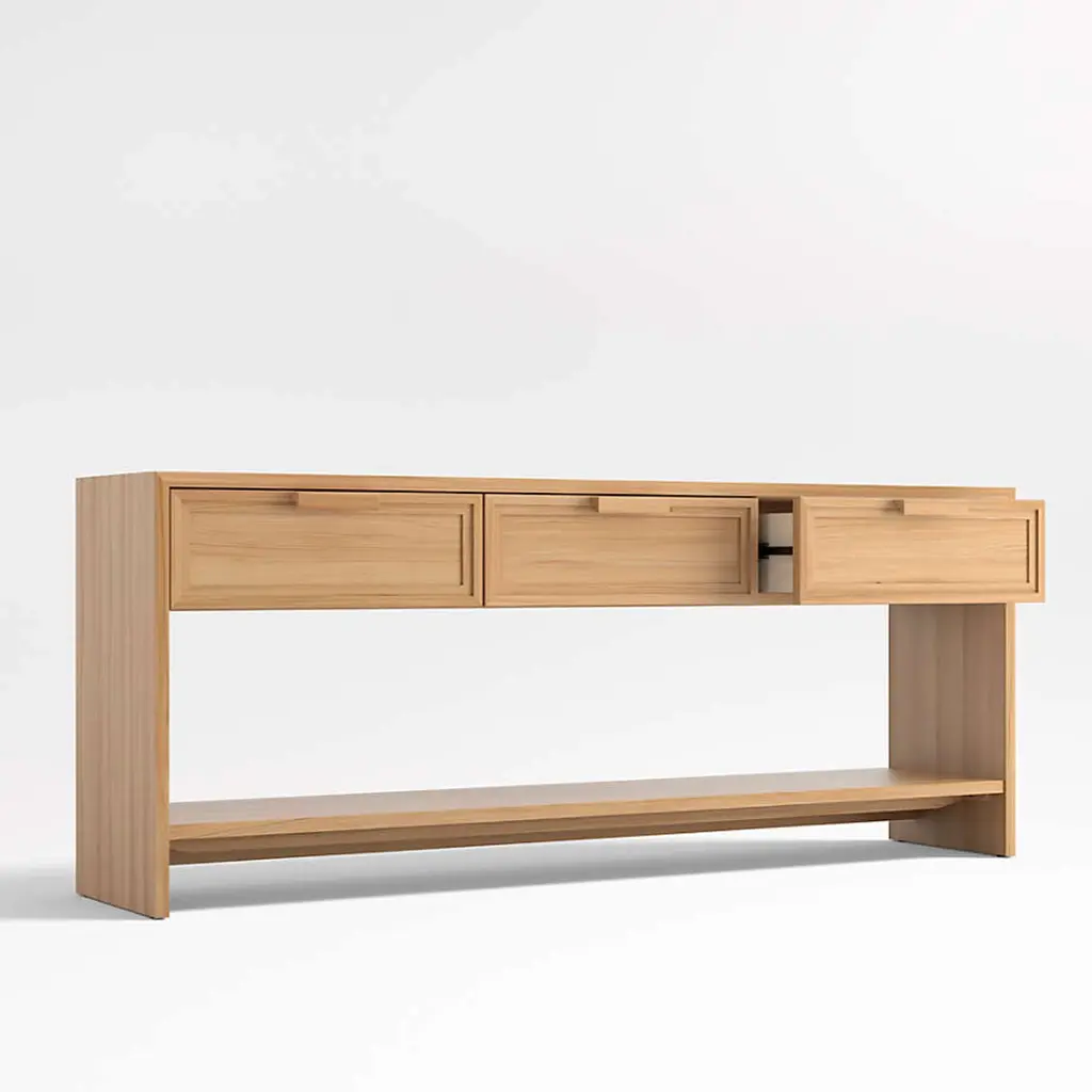 Calypso Rectangular Storage Console Table - Natural Wood 02.webp