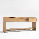Calypso Rectangular Storage Console Table - Natural Wood 02.webp