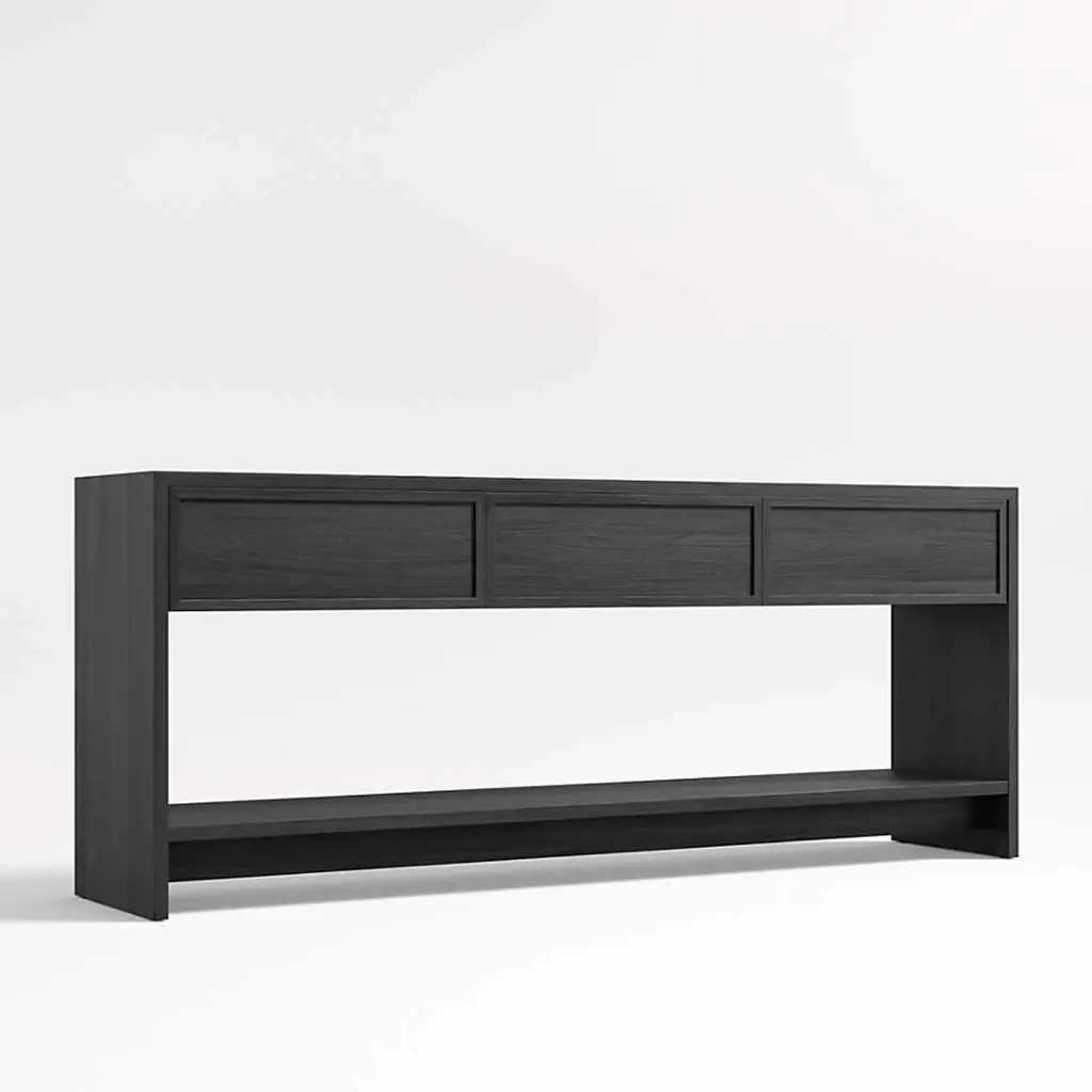 Calypso Rectangular Storage Console Table - Black Wood 03.webp
