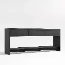 Calypso Rectangular Storage Console Table - Black Wood 03.webp