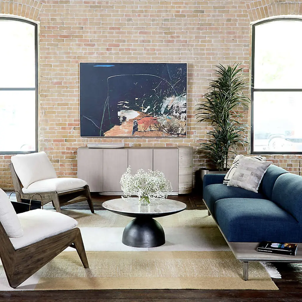 Dev Round Coffee Table - Taupe Marble and Grey Metal 05.webp