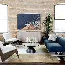 Dev Round Coffee Table - Taupe Marble and Grey Metal 05.webp