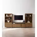 Storage Media Console Set - Driftwood 04.webp