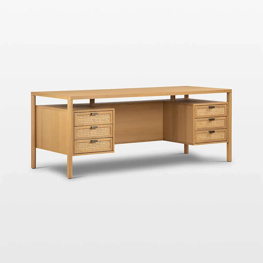 Wood Desk with Drawers 03.webp