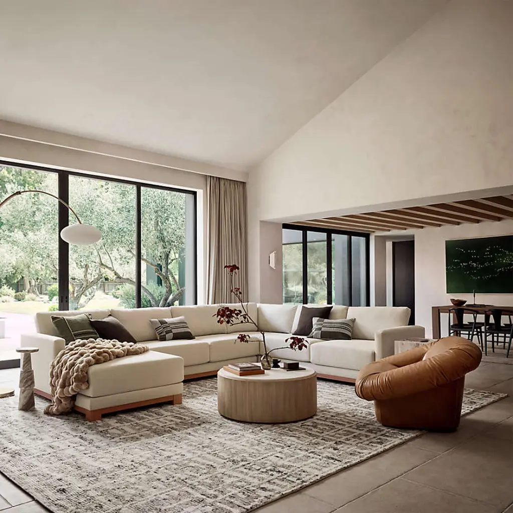 Wool Hand-Knotted Tan Area Rug 05.webp