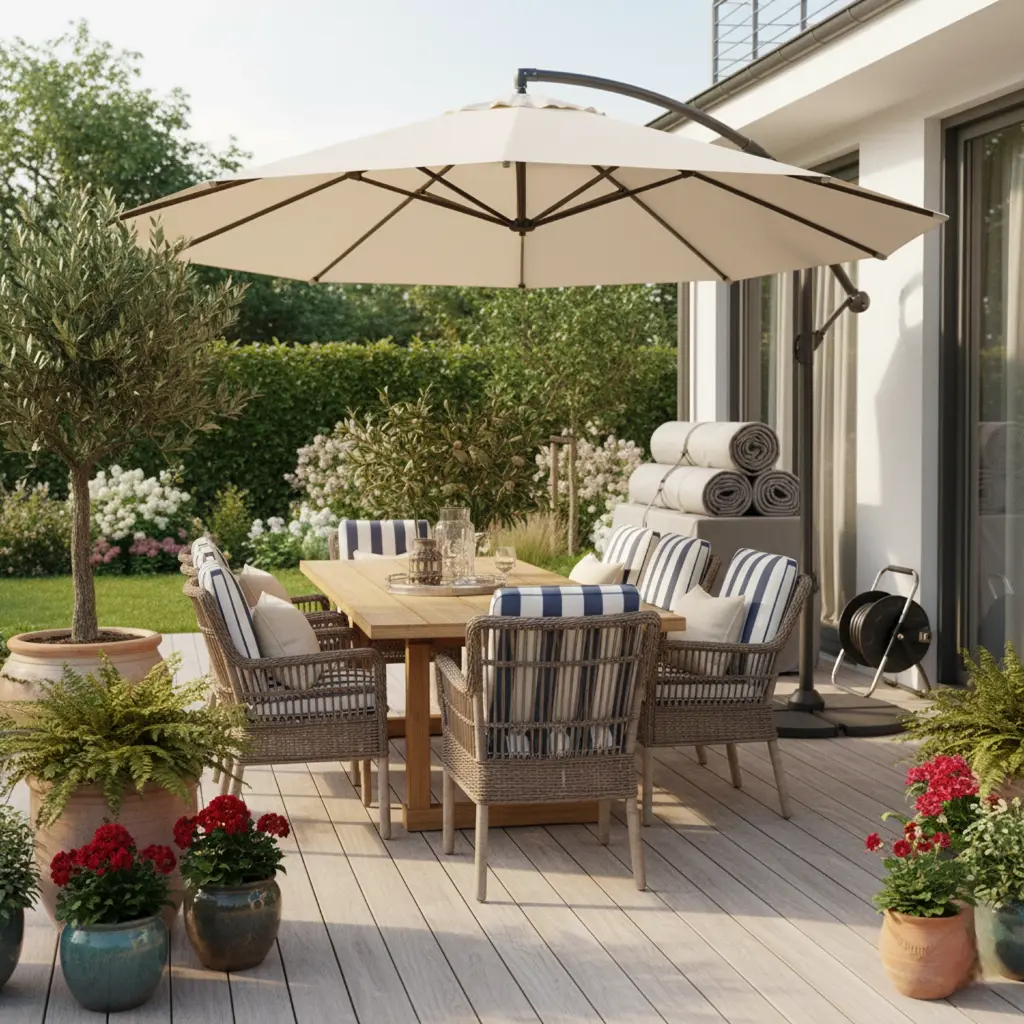 Outdoor dining umbrella plants-2.webp