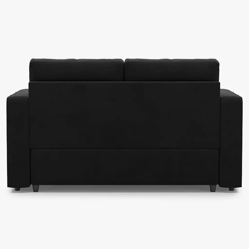 Elva 2 Seats Modular Velvet Pull-out Sleeper Sofa - Velvet Ebony black 05.webp