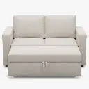 Elva 2 Seats Modular Velvet Pull-out Sleeper Sofa - Velvet Light 02.webp