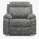 Belffin Modern Chenille Power Recliner - Light Grey 05.webp