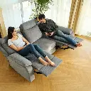 Belffin Modern Chenille Power Recliner - Light Grey 09.webp