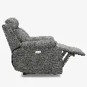 Belffin Modern Chenille Power Recliner - Light Grey 07.webp