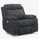 Belffin Modern Chenille Power Recliner - Dark Grey 04.webp