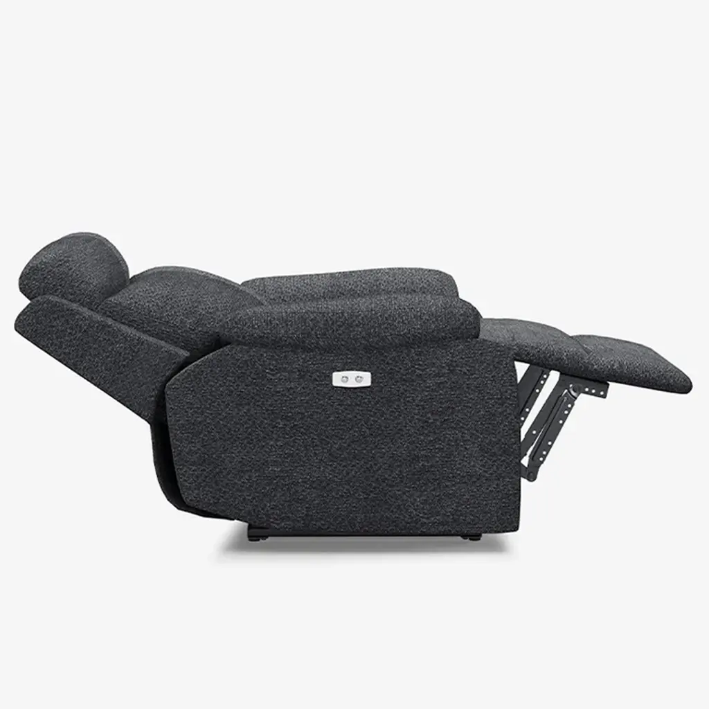 Belffin Modern Chenille Power Recliner - Dark Grey 07.webp