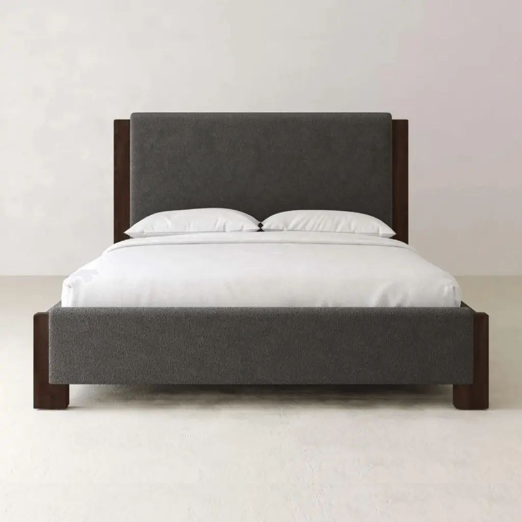 Urban Nest Lennon Bed (Charcoal, Charred Ember)