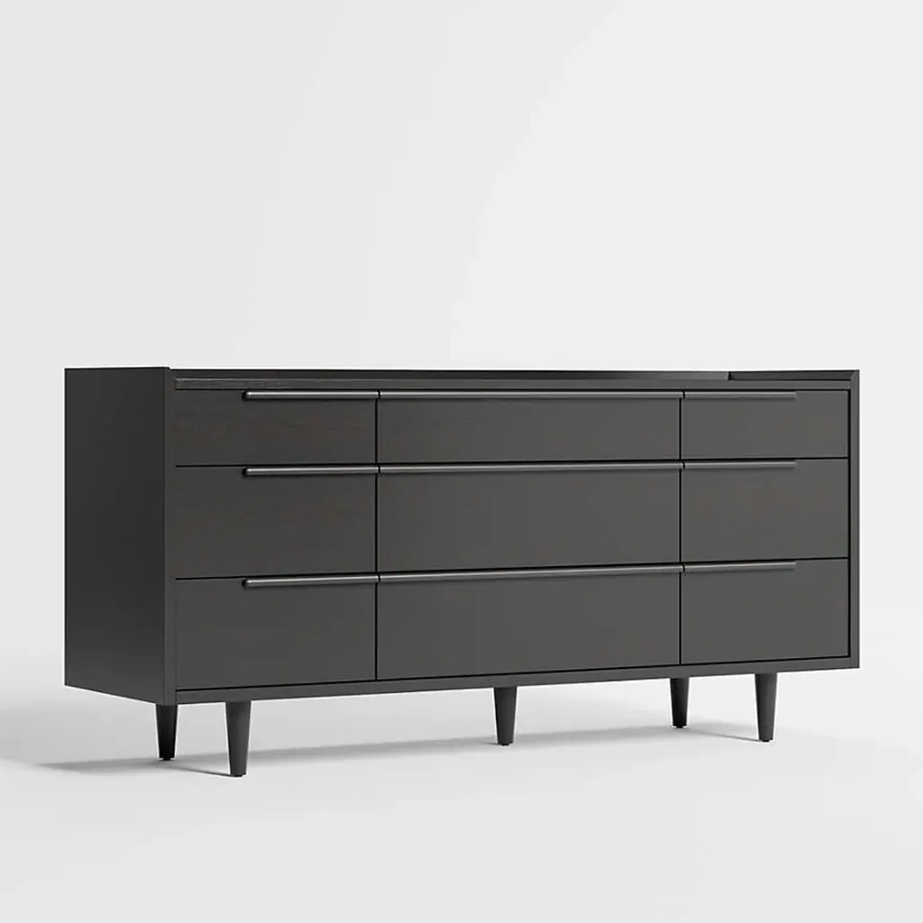 Modern Drawer Dresser (Dark Grey)