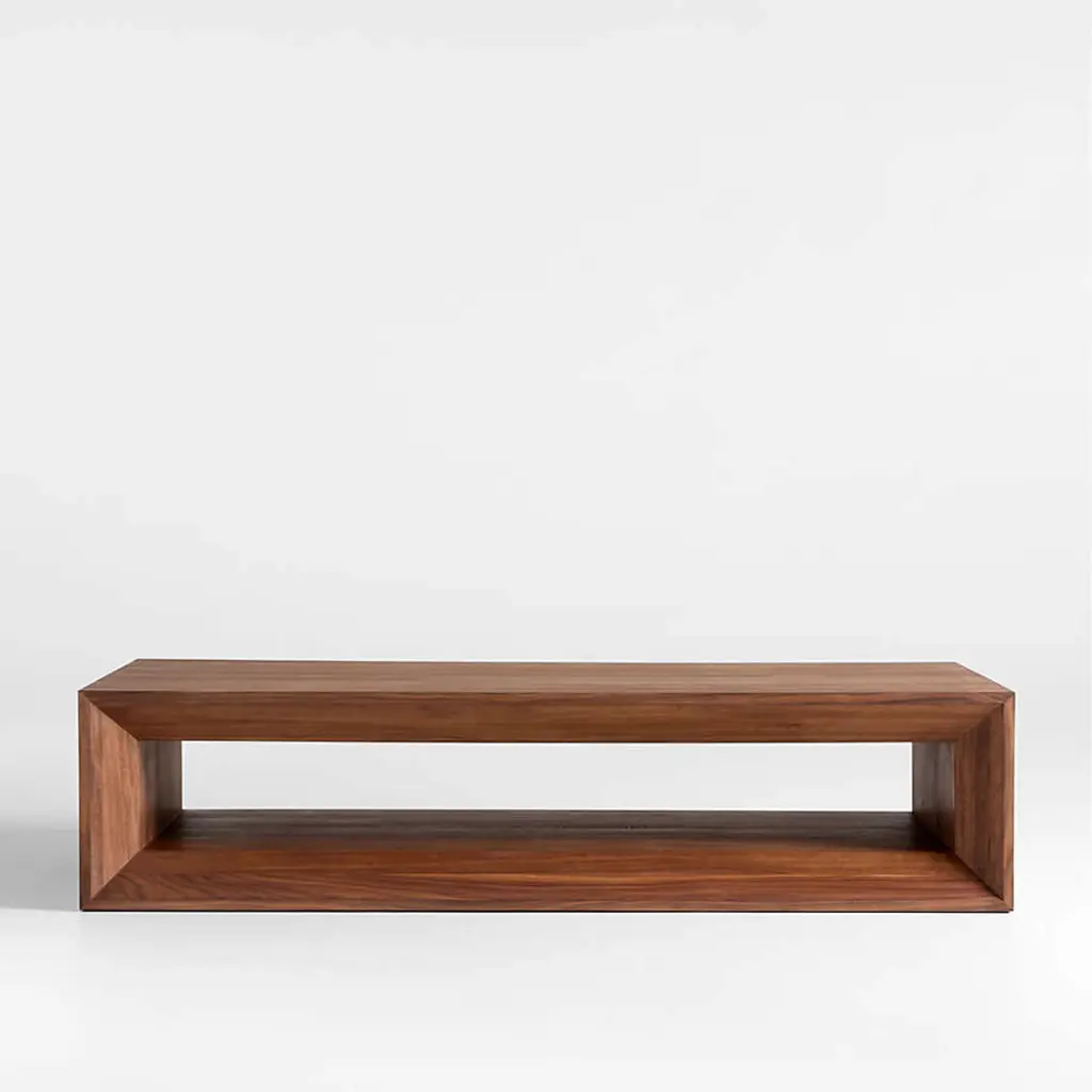 Vernon Rectangular Coffee Table with Shelf (Walnut)