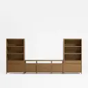 TimberCraft TV Unit with Bookcase